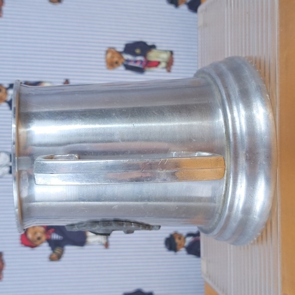 Vintage 80s Oakland Raiders tankard aluminum clear bottom NFL memorabilia mug - Picture 3 of 6